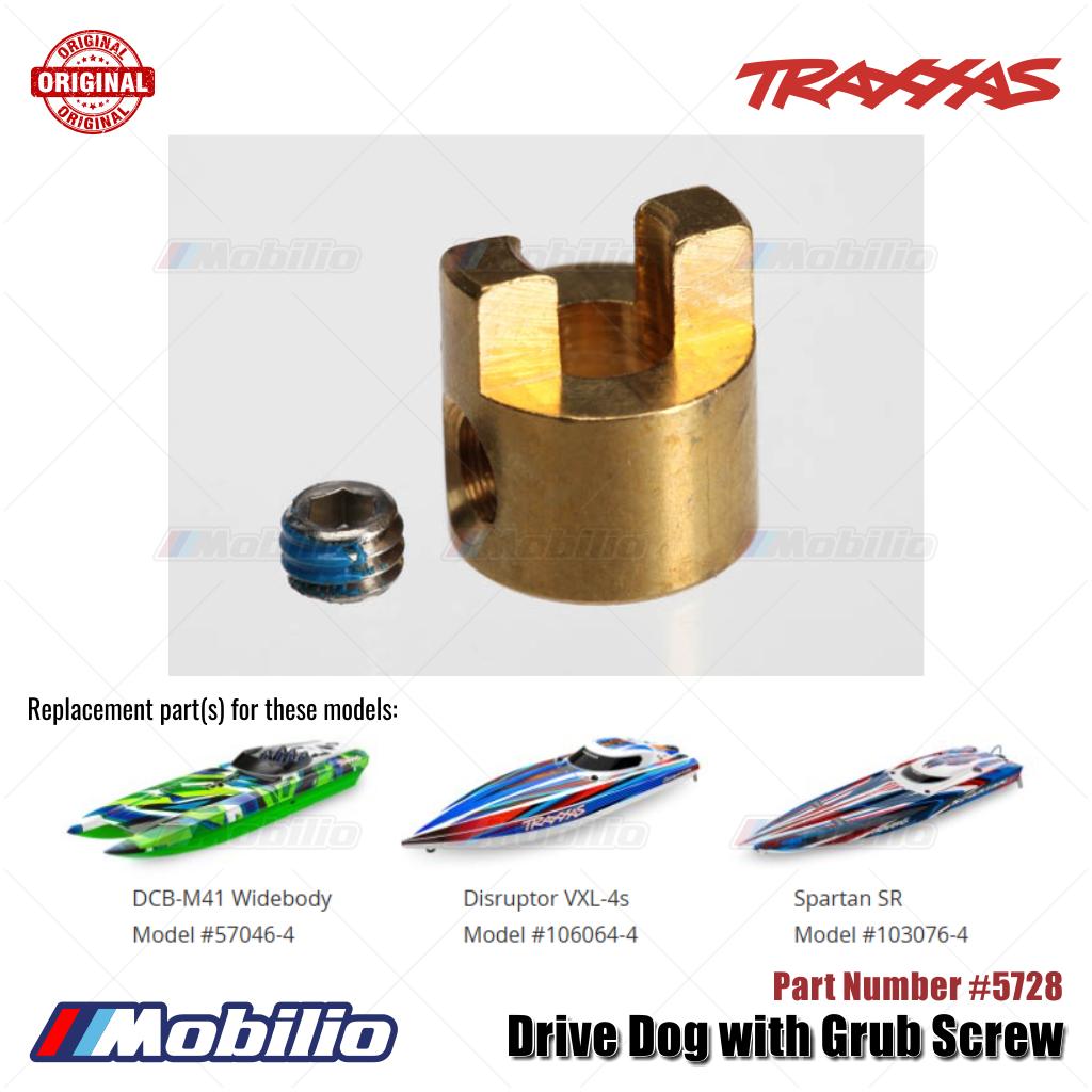 Traxxas Part #5728 Drive Dog with Grub Screw for RC Boat DCB-M41 Widebody Disruptor VXL-4S Spartan SR