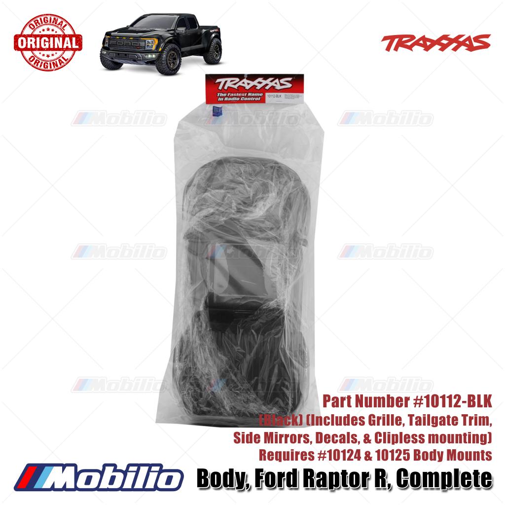 Traxxas Part #10112-BLK Body Ford Raptor R Complete (Black) for RC Ford F-150 Raptor R 4X4