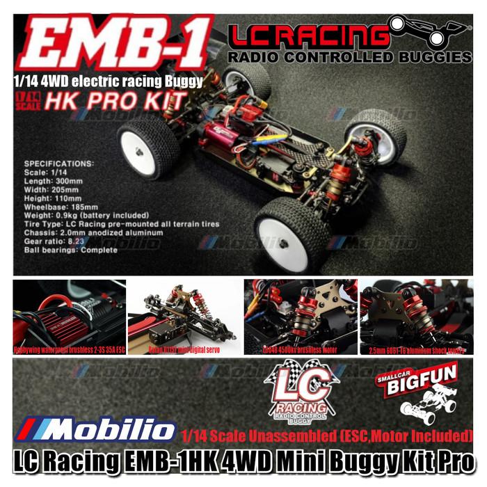 LC Racing EMB-1HK 4WD Mini Buggy Kit Pro 1/14 Scale Unassembled (ESC,Motor Included)