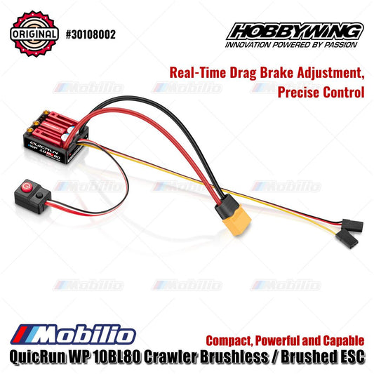 Hobbywing QuicRun WP 10BL80 Crawler Brushless / Brushed ESC Compact Powerful and Capable