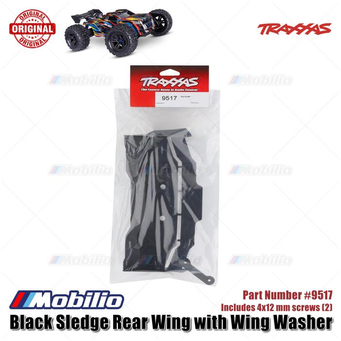 Traxxas Part #9517 Black Sledge Rear Wing with Wing Washer 1/8 scale 4WD Brushless Monster Truck