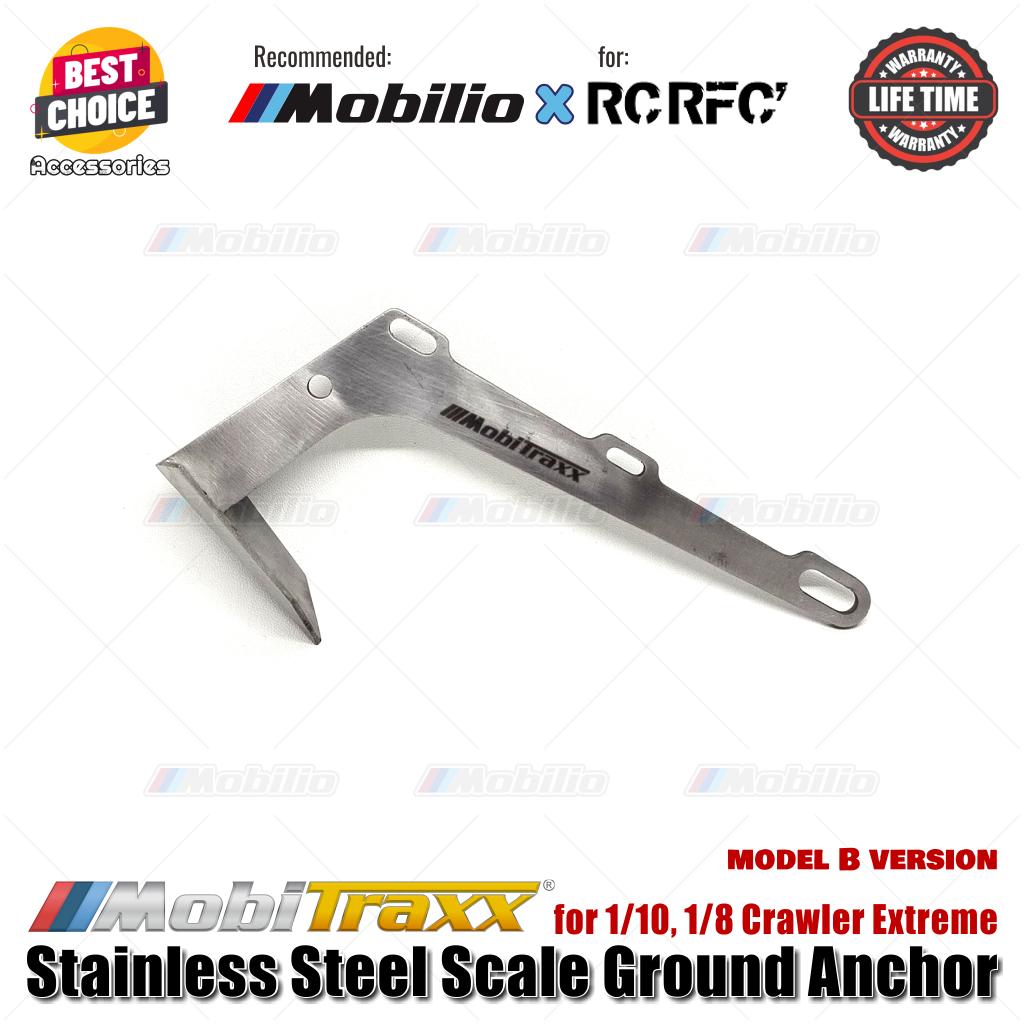 MobiTraxx Stainless Steel Scale Ground Anchor for 1/10 1/8 Crawler Extreme Recommended for RCRFC