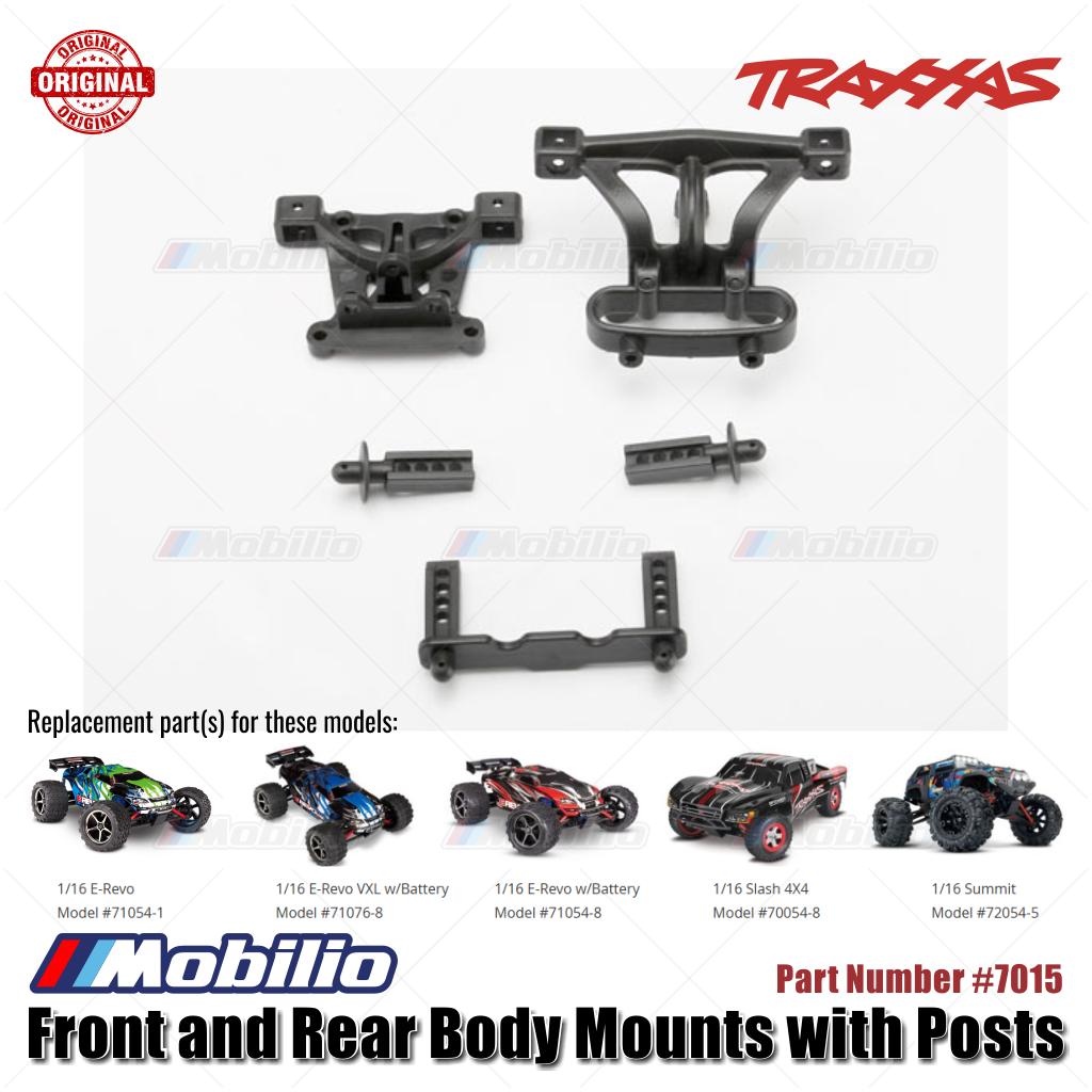 Traxxas Part #7015 Front and Rear Body Mounts with Posts for RC 1/16 E-Revo Slash Summit