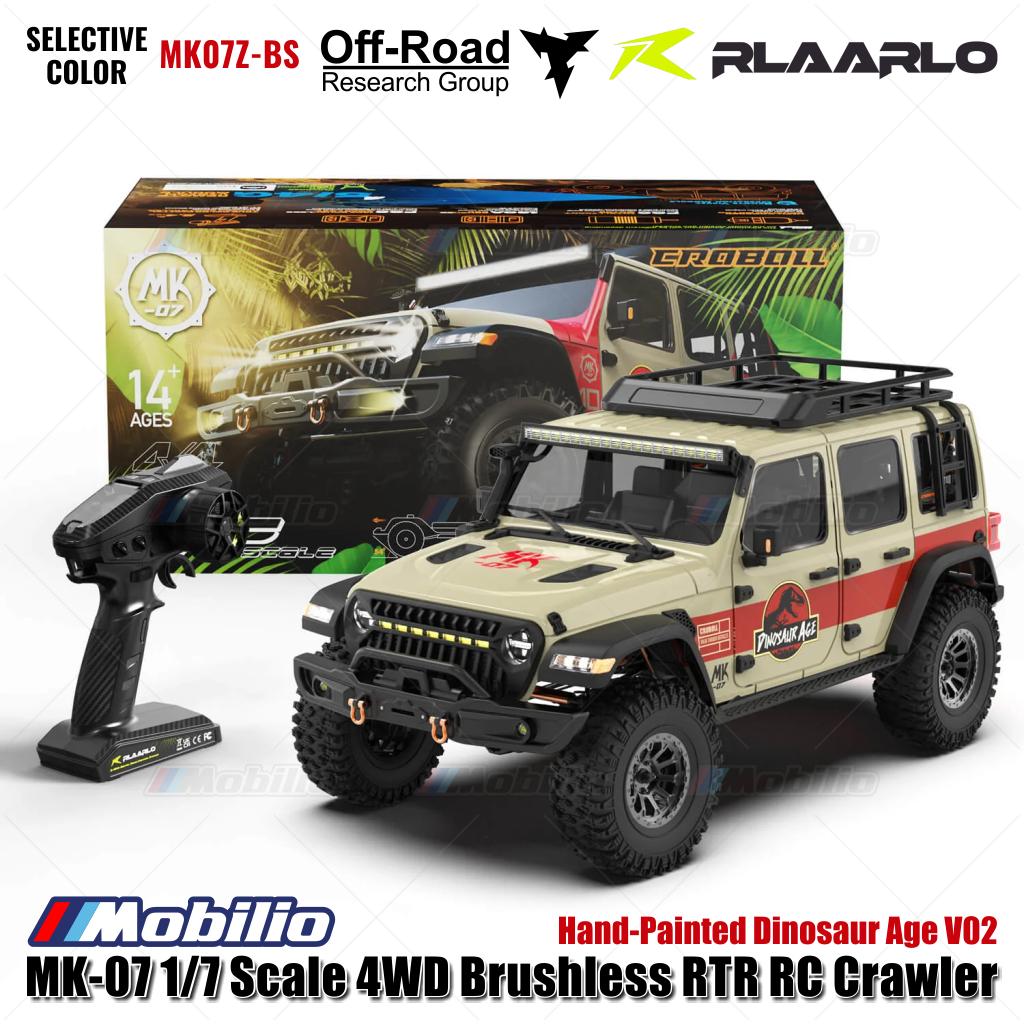 Rlaarlo MK-07 Skala 1/7 4WD Brushless RTR 2.4GHz RC Crawler Desain Bertema Dinosaurus yang Dilukis Tangan, Petualangan, Kendali Jarak Jauh