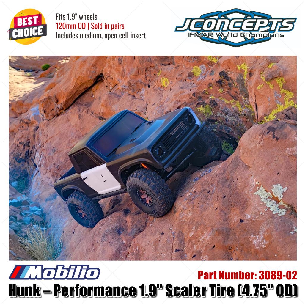 JConcepts #3089-02 Hunk – Performance 1.9" Scaler Tire (4.75" OD) Fits 1.9" Wheels