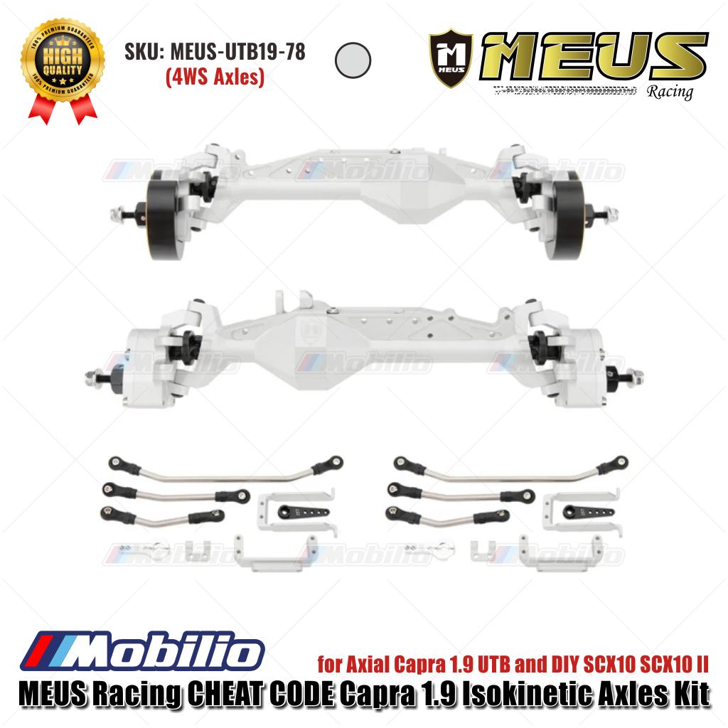 MEUS Racing CHEAT CODE Capra 1.9 Isokinetic Axles Kit 4WS MEUS-UTB19-77 / 78 untuk Axial Capra 1.9 UTB dan DIY SCX10 SCX10 II