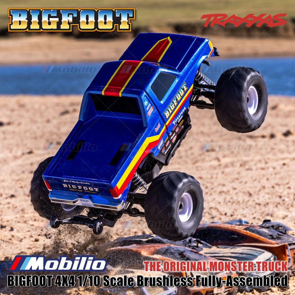 Traxxas 67134-4 BIGFOOT 4X4 1/10 Scale Brushless Fully-Assembled Monster Truck Ford Firestone Dengan BL-2s ESC dan Motor 3300 Kv - Control