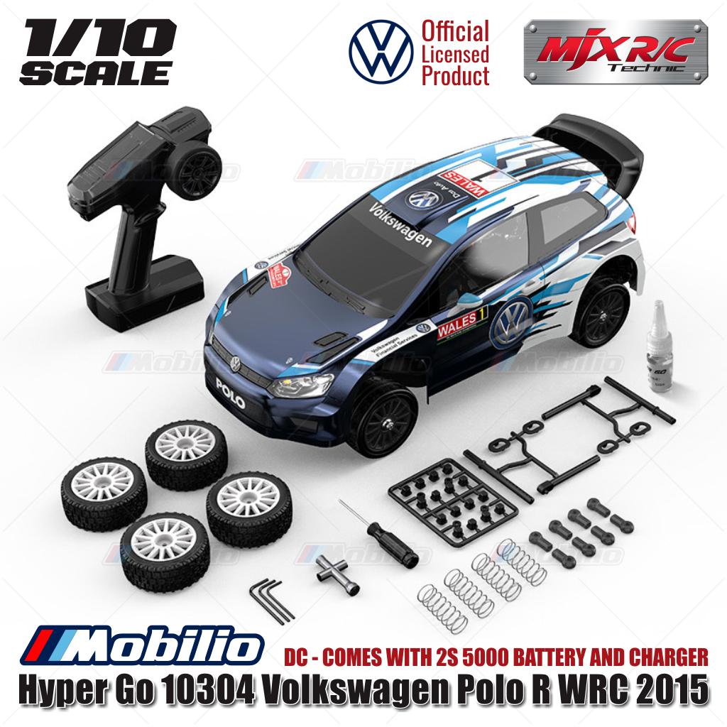 MJX Hyper Go 10304 (DC) 70KPH Brushless 1:10 Scale VW Polo Rally Car with Battery 2S 5000 and Charger