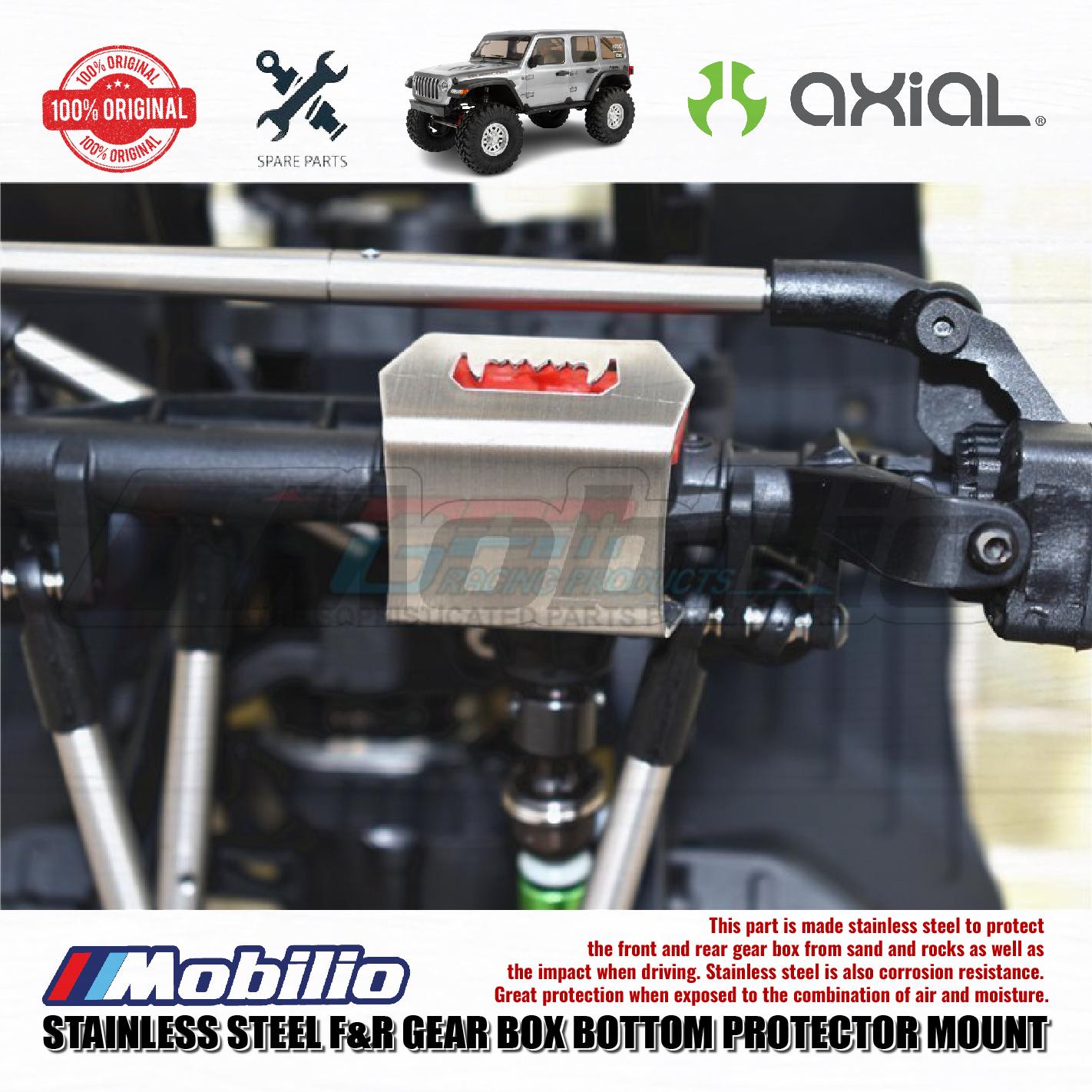 GPM Part #SCX3333X Stainless Steel Front Rear Gear Axles Bottom Protector Mount 2pcs Axial SCX10 III Wrangler
