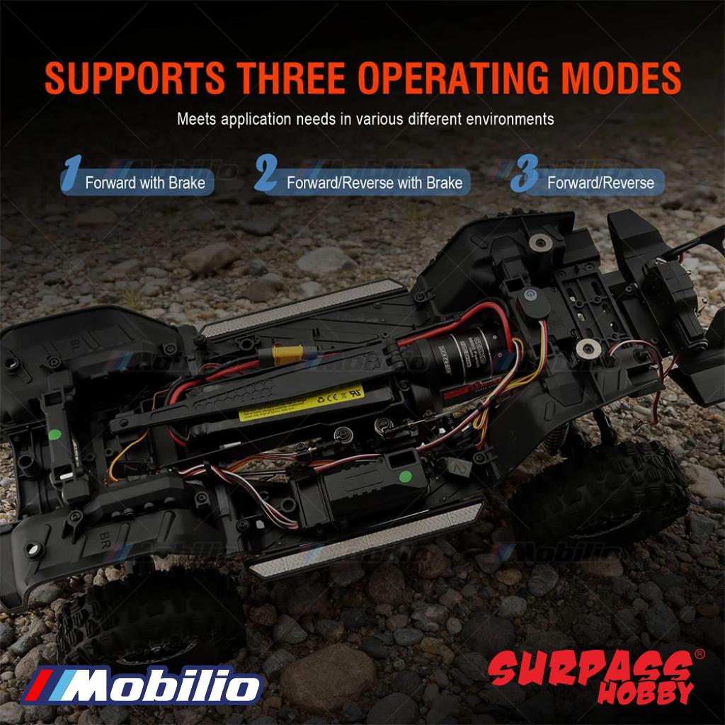 Surpass Hobby Gecko 3660 Fusion FOC 1800KV Motor + 40A ESC All-in-One Waterproof for 1/10 RC Crawler Car Trucks Model