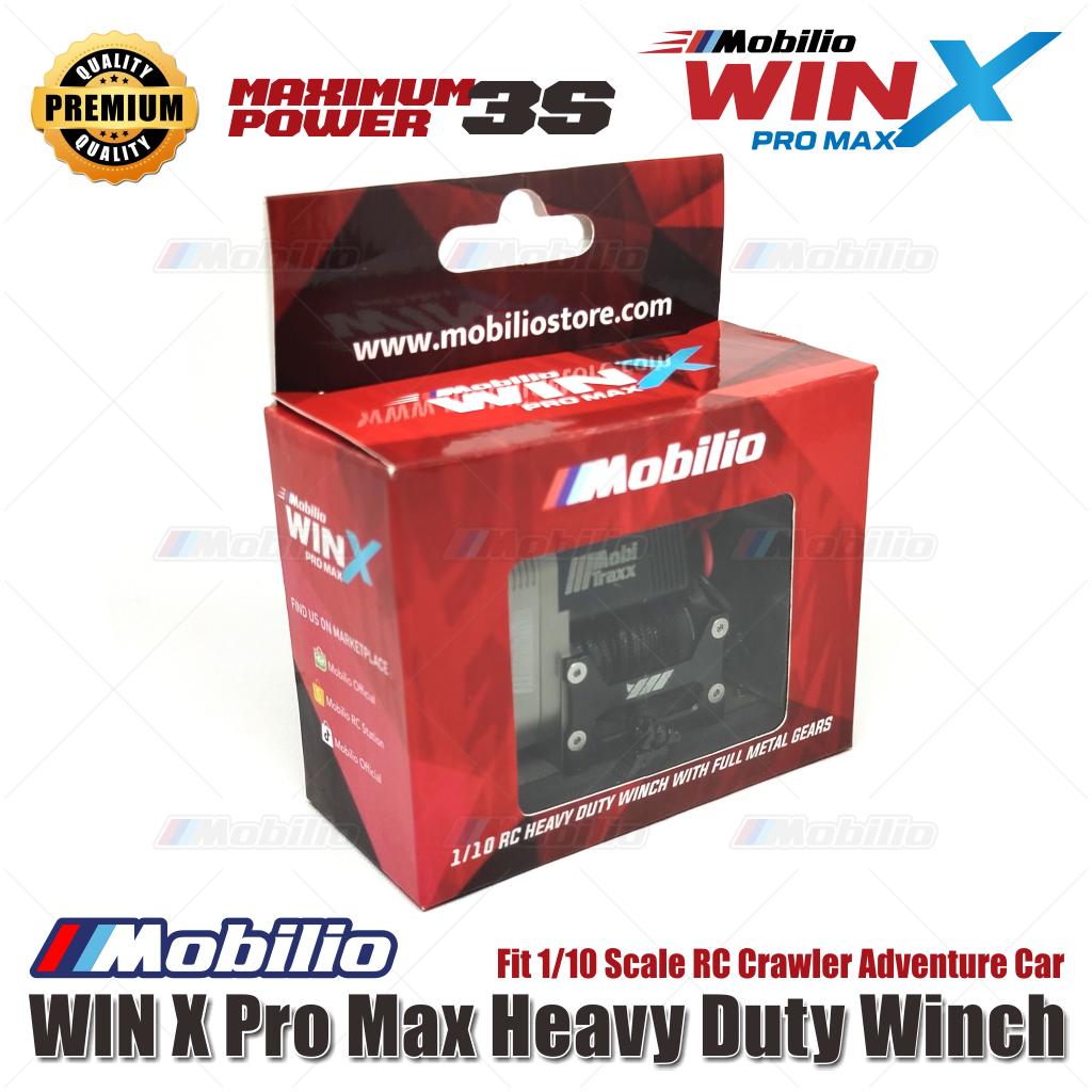 Mobilio WIN X Pro Max Heavy Duty Winch Pas untuk Mobil Petualangan RC Crawler Skala 1/10