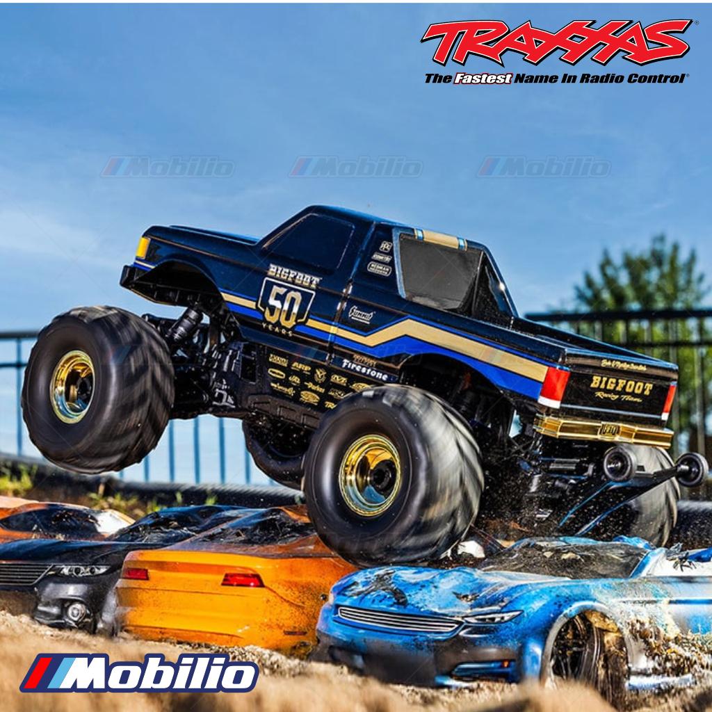 Traxxas 67134-1 1/10 Bigfoot 4x4 Brushless 4WD Monster Truck Edisi Terbatas Ulang Tahun ke-50 RTR EP dengan Sistem Radio TQ 2.4 GHz