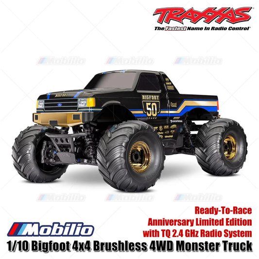Traxxas 67134-1 1/10 Bigfoot 4x4 Brushless 4WD Monster Truck 50th Anniversary Limited Edition RTR EP w/ TQ 2.4 GHz Radio System