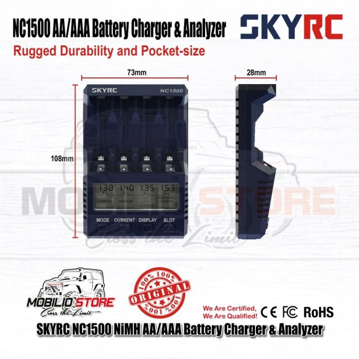 SKYRC NC1500 AA/AAA Charger & Penganalisis Baterai NiMH 5V 2.1A Input USB