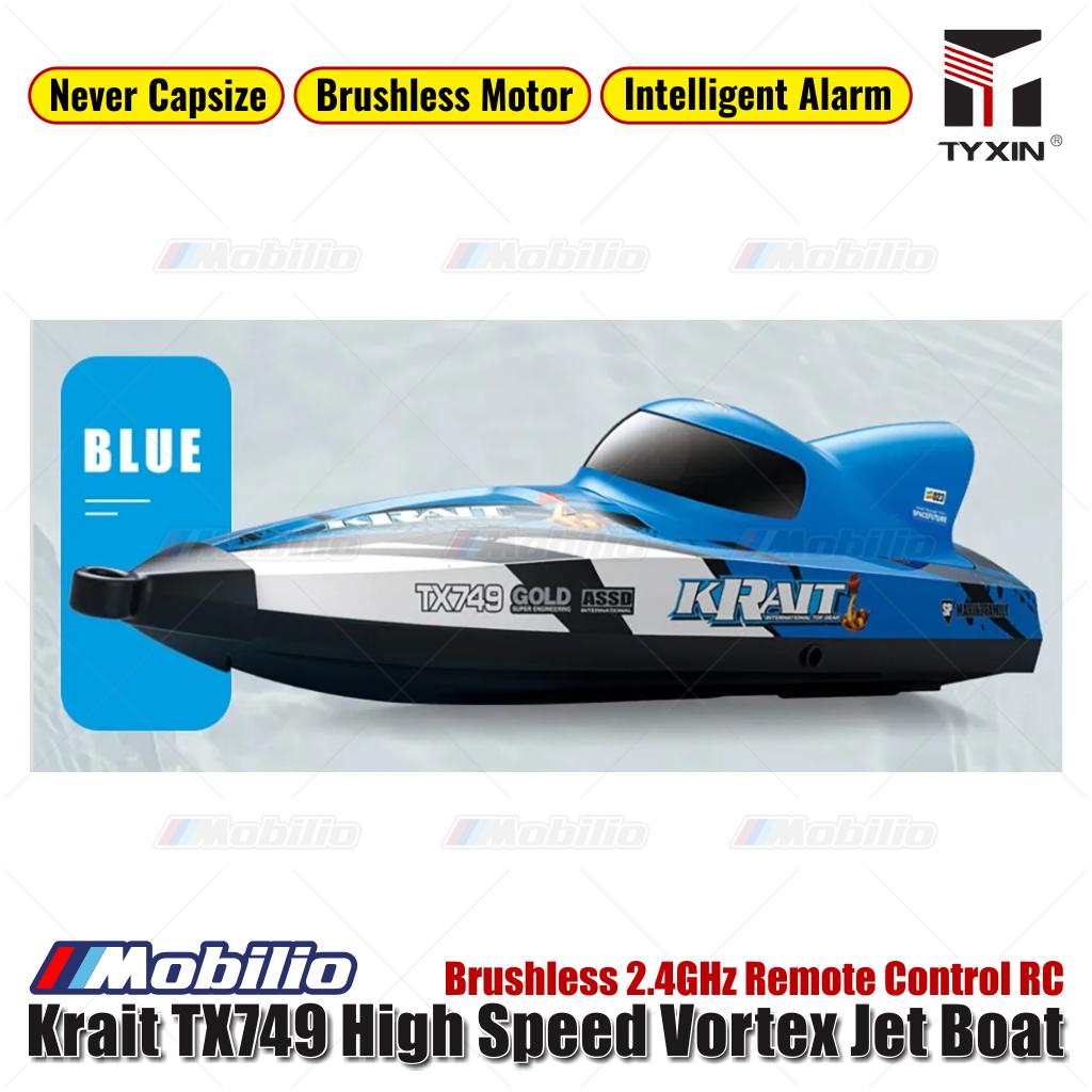Krait TX749 Kapal Jet Vortex Berkecepatan Tinggi RC Tanpa Sikat Kontrol Jarak Jauh 2.4GHz