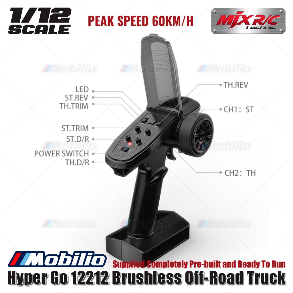 MJX Hyper Go 12212 65KPH Brushless 1:12 Scale Truck Ready To Run RTR
