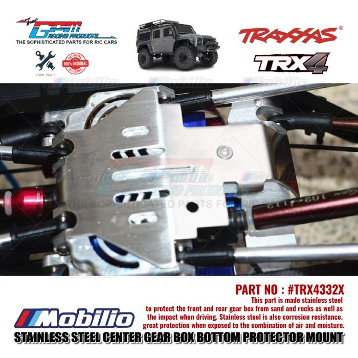 GPM Part #TRX4332X Stainless Steel Center Gear Box Bottom Protector Mount for Traxxas TRX-4