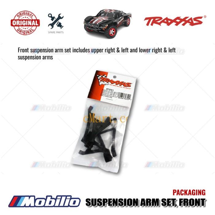 Traxxas Part #7031 Front suspension arm set includes upper right & left and lower right & left suspension arms for RC 1/16 Slash