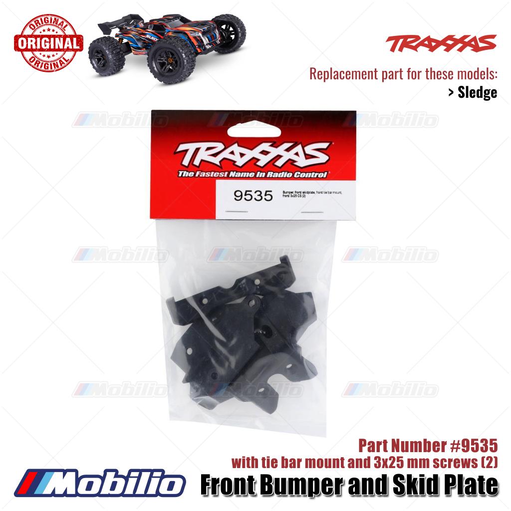 Traxxas Part #9535 Front Bumper and Skid Plate with Tie Bar Mount RC Sledge 1/8 Scale Off-Road