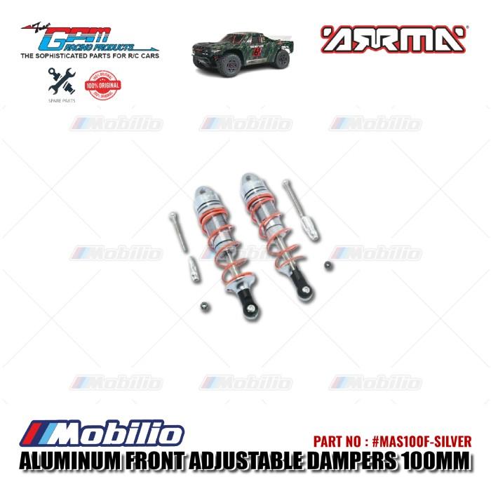 GPM Part #MAS100F Aluminium Peredam Depan yang Dapat Disetel 100mm Arrma Senton 6S BLX Short Course