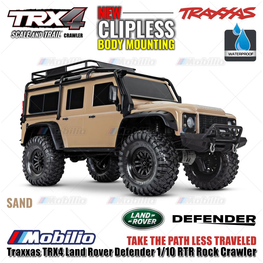 Traxxas 82256-4 TRX4 Land Rover Defender 1/10 RTR Rock Crawler Baru Tanpa Klip