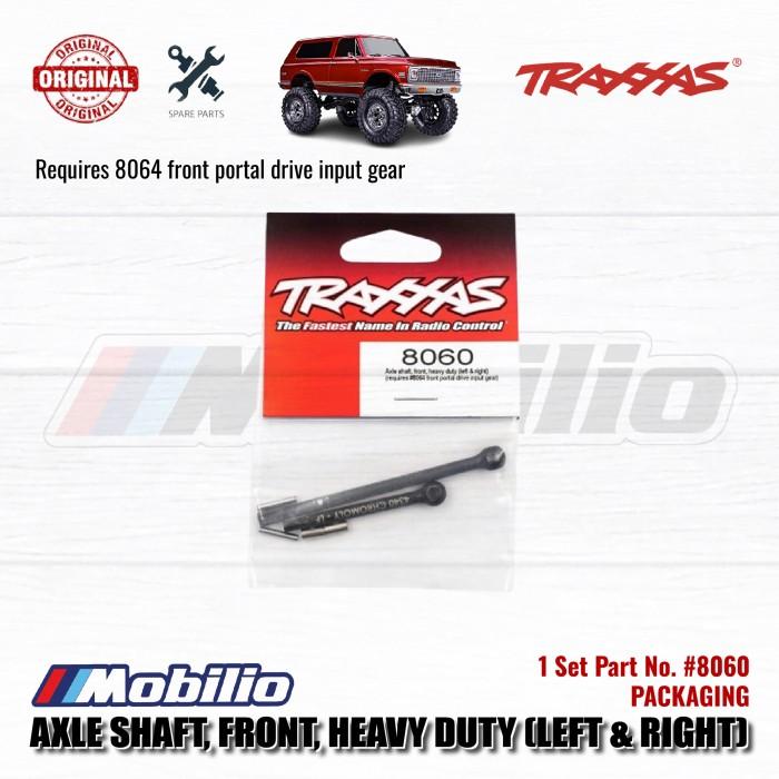 Traxxas Part #8060 Steel Left and Right Heavy-Duty Front Axle Shafts Requires #8064 for TRX-4 TRX-6 RC Crawler Adventure