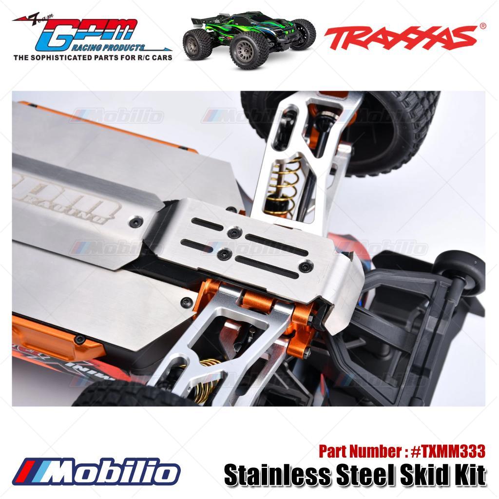 GPM Part #TXMM333 Stainless Steel Skid Kit for Traxxas 1/16 Mini XRT VXL 3S / Mini Maxx Monster Truck Upgrade Parts