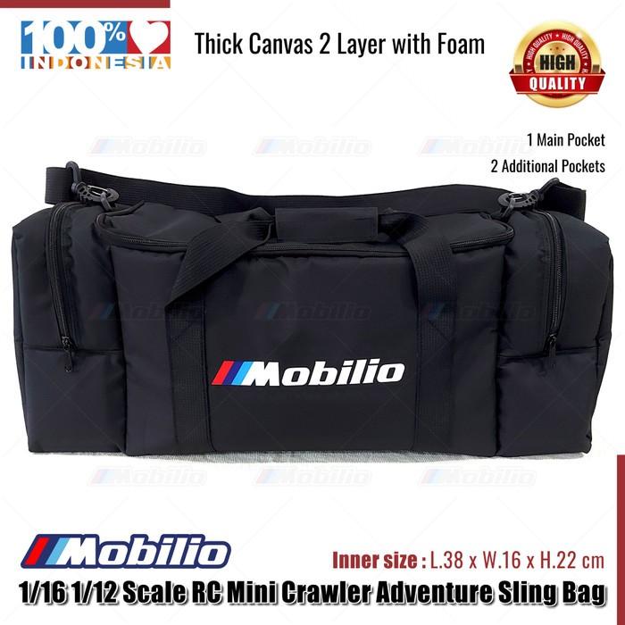 Tas Selempang Mini Crawler RC Skala 1/16 1/12 Petualangan Kanvas Kualitas Tinggi Bagian Dalam 38x16x22cm