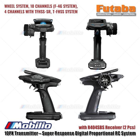 Futaba 10PX Transmitter Super Response Digital Proportional RC System 10-Channel #FP-10PX-R404 with R404SBS Receiver