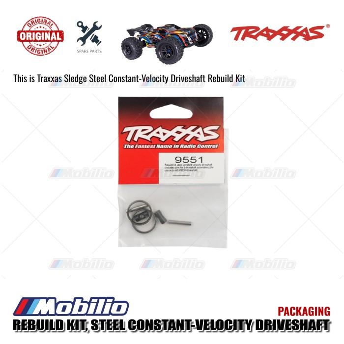 Traxxas Part #9551 The Steel CV Driveshaft Rebuild Kit Includes Pins and Pin Retainers for Two Driveshaft Assemblies for RC Sledge