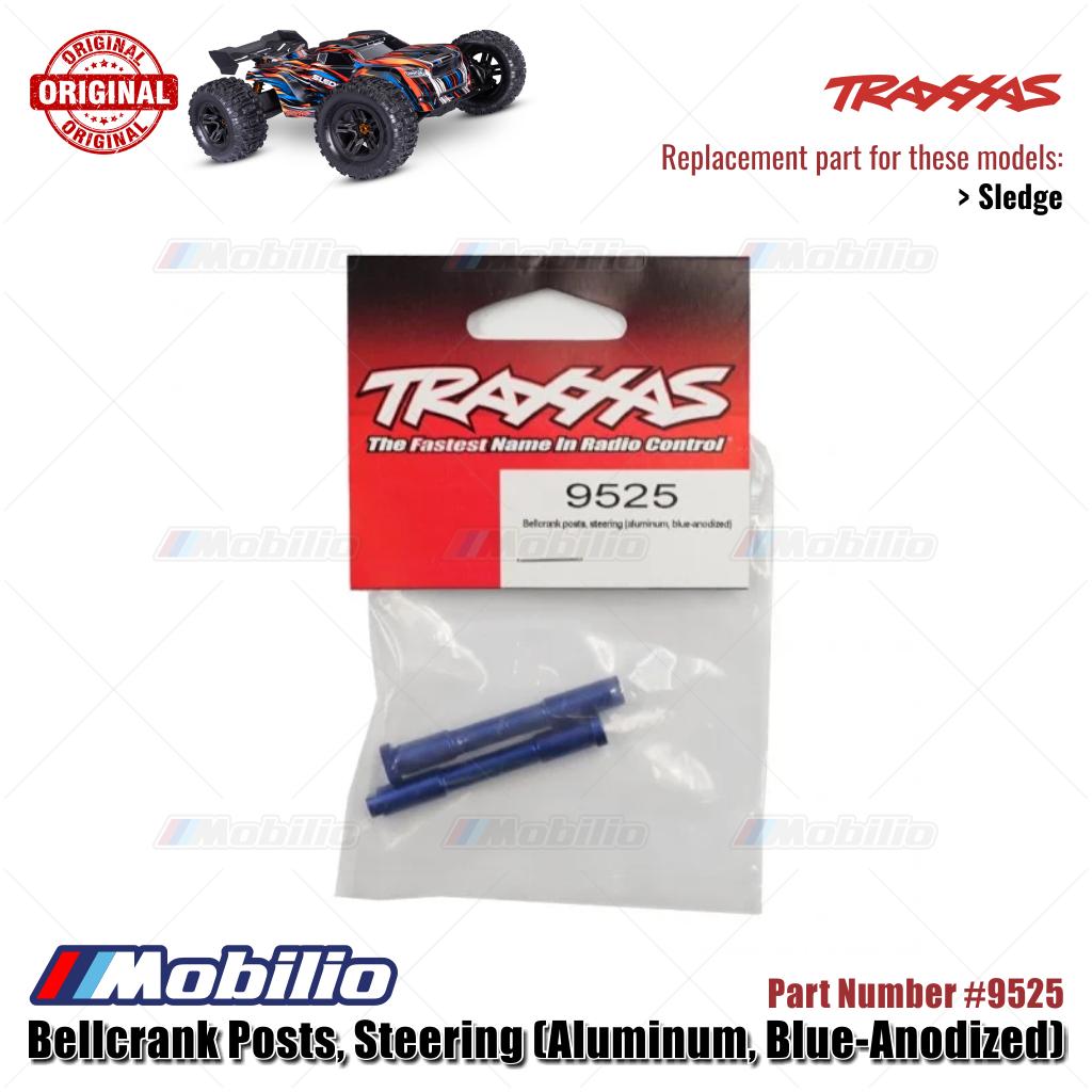 Traxxas Part #9525 Bellcrank Posts Steering Aluminum Blue-Anodized RC Sledge 1/8 Scale Off-Road
