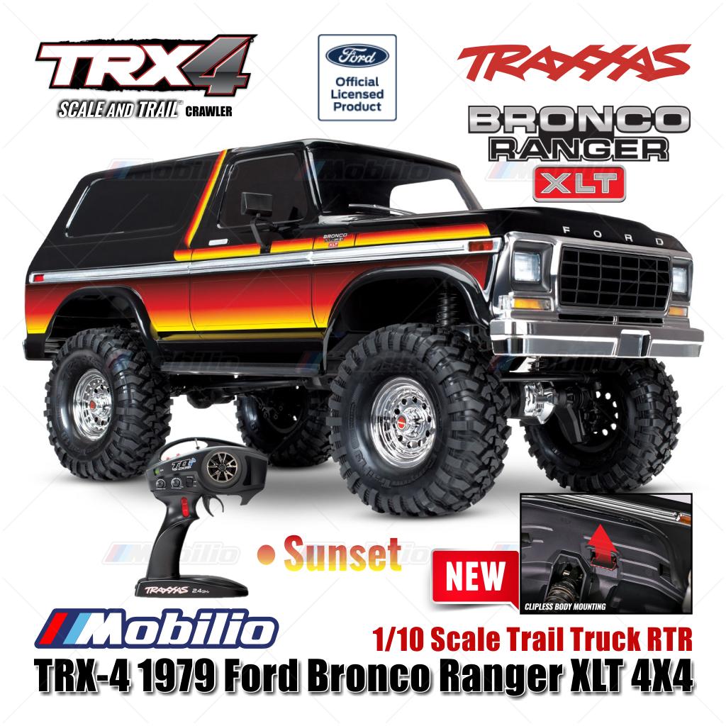 Traxxas 82246-4 TRX-4 1979 Ford Bronco Ranger 4X4 1/10 Scale Trail Truck TRX4 RC Crawler Adventure Clipless