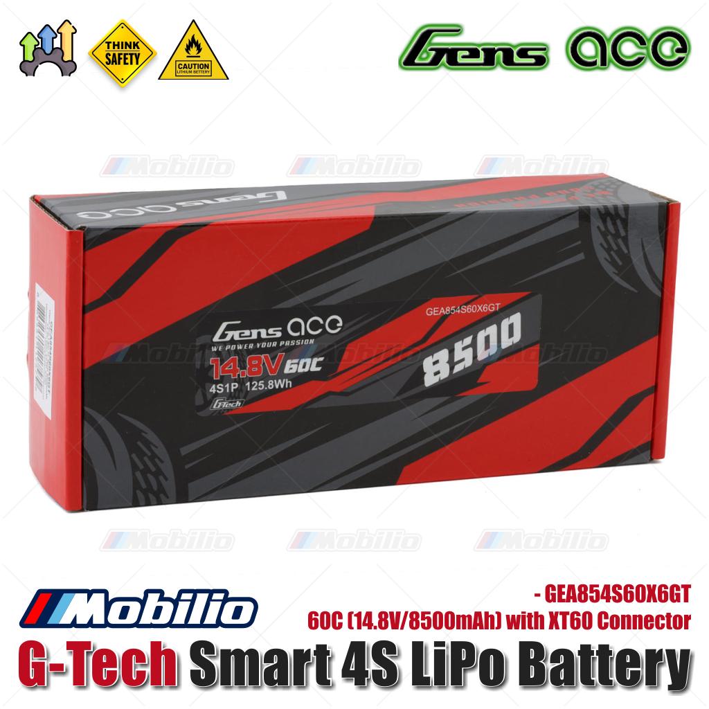 Baterai LiPo Gens Ace G-Tech Smart 4S 60C (14.8V/8500mAh) dengan Konektor XT60 - GEA85004S60X6