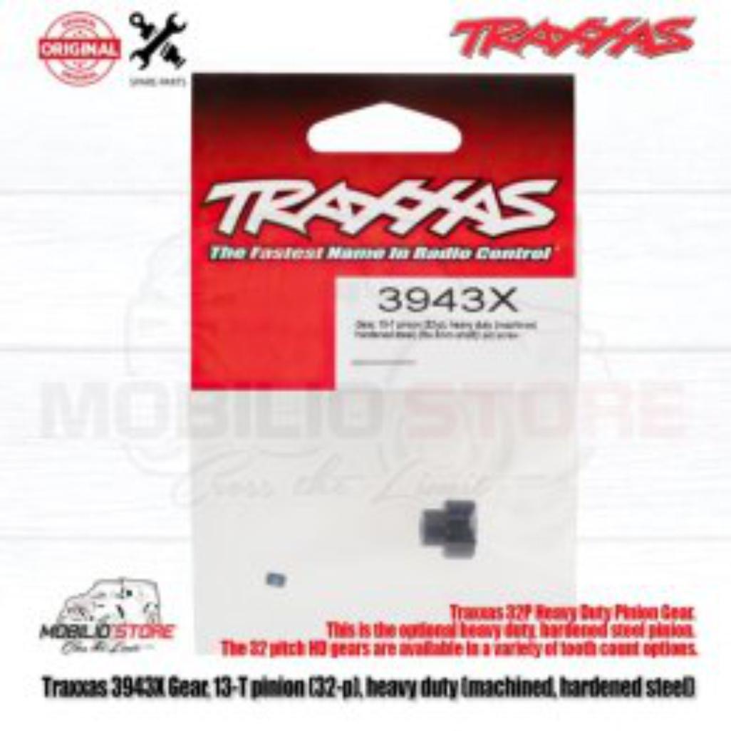 Traxxas Part #3943X Gear 13T Pinion 32P Heavy Duty Machined Hardened Steel