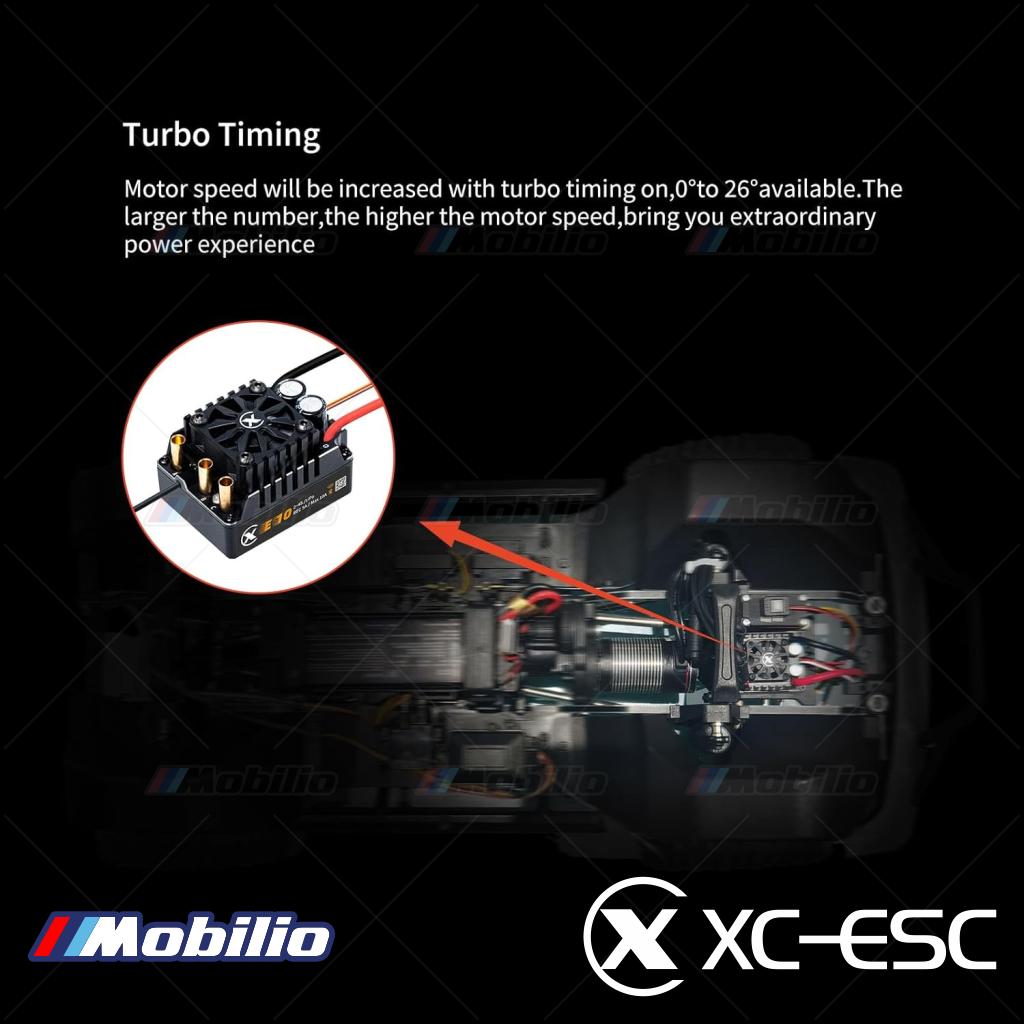 XC-ESC E10 Brushless Sensored ESC LiPo 2-4S 140A Kontinu BEC 5A 10A Puncak untuk Mobil RC 1/8 - 1/10
