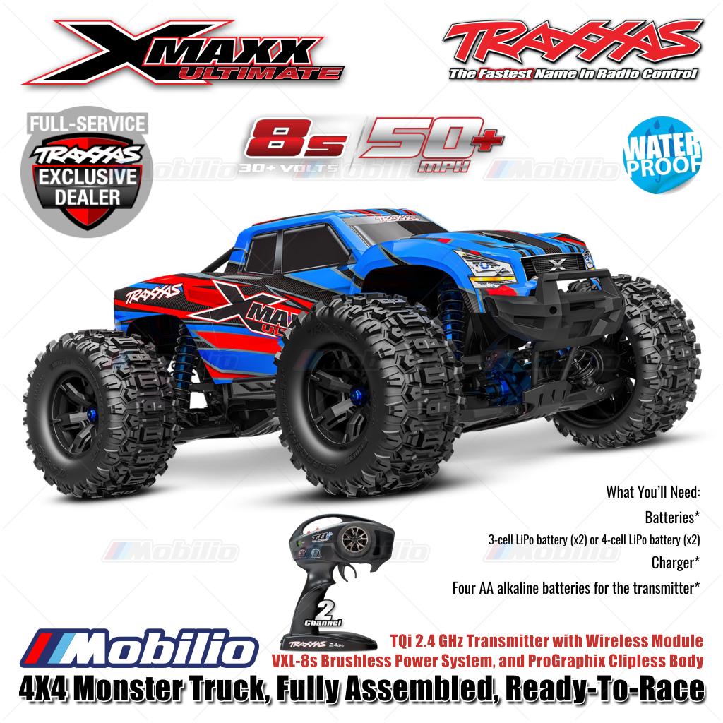 Traxxas 77097-4 X-Maxx XMaxx Ultimate 1/6 Monster Truck 8s Brushless TQI RTR 4WD TQI TSM RTR Clipless