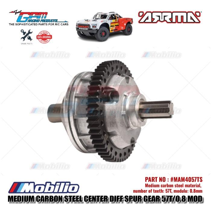 GPM Part #MAM4057TS Medium Carbon Steel Center Differential Spur Gear 57T/0.8 Mod Arrma Mojave 4X4 4S BLX Desert Truck