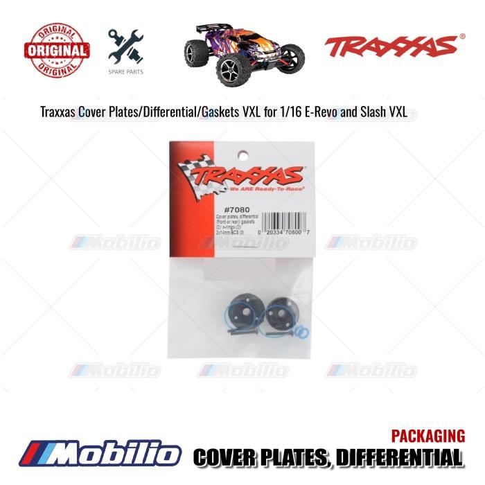 Traxxas Part #7080 Cover Plates Differential (front or rear)/ gaskets (2)/ O-rings (2)/ 2x14mm BCS (3) for RC 1/16 E-Revo 1/16 Slash 1/16 Summit