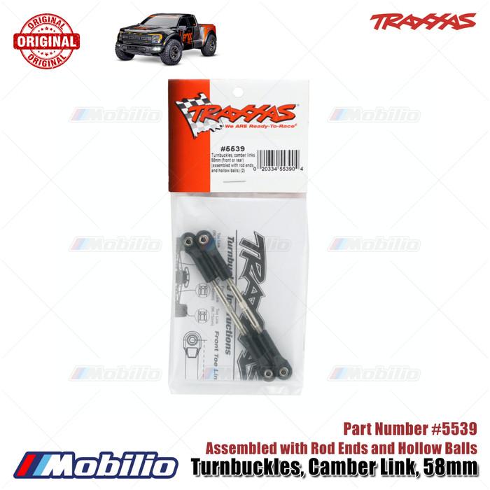 Traxxas Part #5539 Camber Links 58mm Assembled with Rod Ends and Hollow Balls for RC Ford Raptor Slash Hoss Stampede Rustler XO-1