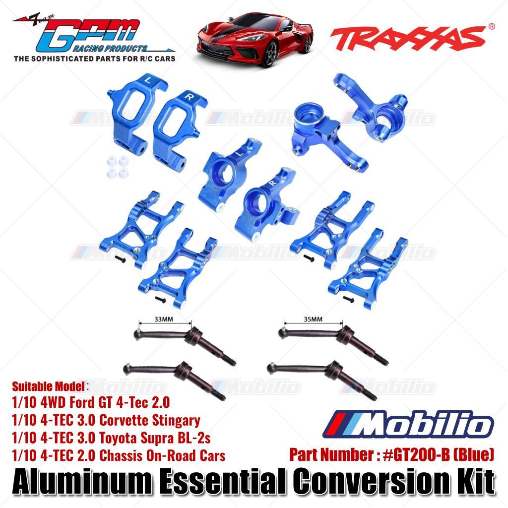 GPM Part #GT200 Aluminum Essential Conversion Kit for Traxxas 1/10 Ford GT 4-TEC 2.0 & 3.0 Upgrade Parts