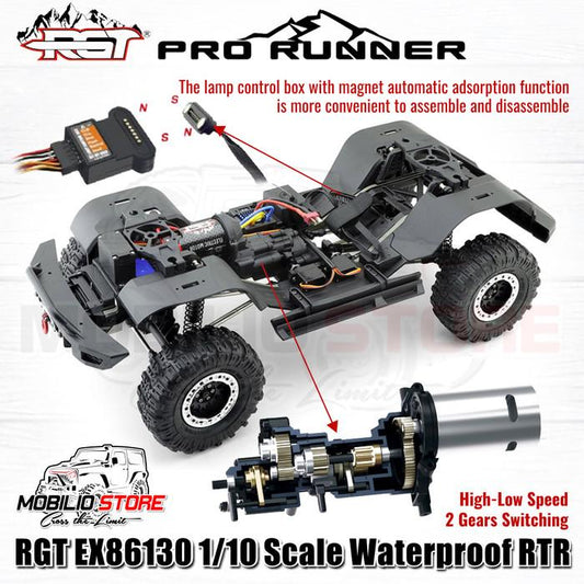 RGT EX86130 Pro Runner 1/10 Scale Waterproof RTR 2.4GHz RC Crawler Car Remote Control