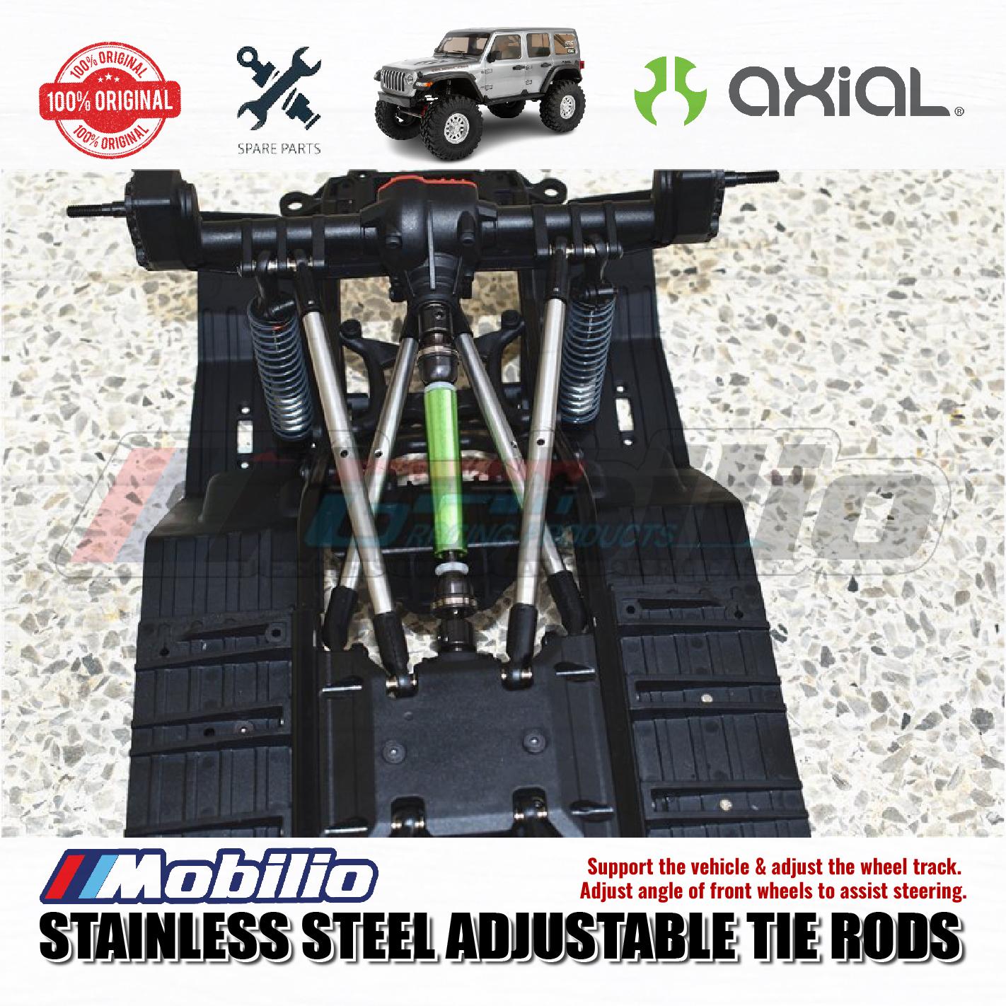 GPM Part #SCX3160S Stainless Steel Adjustable Tie Rods Link Rod Set Axial SCX10 III Wrangler