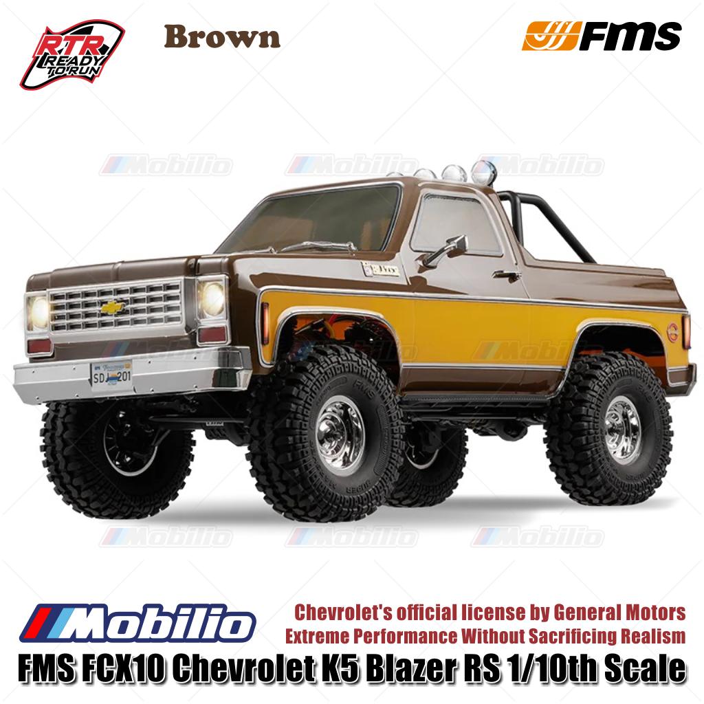 FMS FCX10 Chevrolet K5 Blazer RS ​​1/10 Lisensi Resmi RTR RC Crawler Performa Ekstrem
