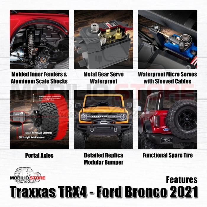 Traxxas 92076-4 TRX4 All New 2021 Bronco 4x4 1/10 RTR Rock Crawler Clipless