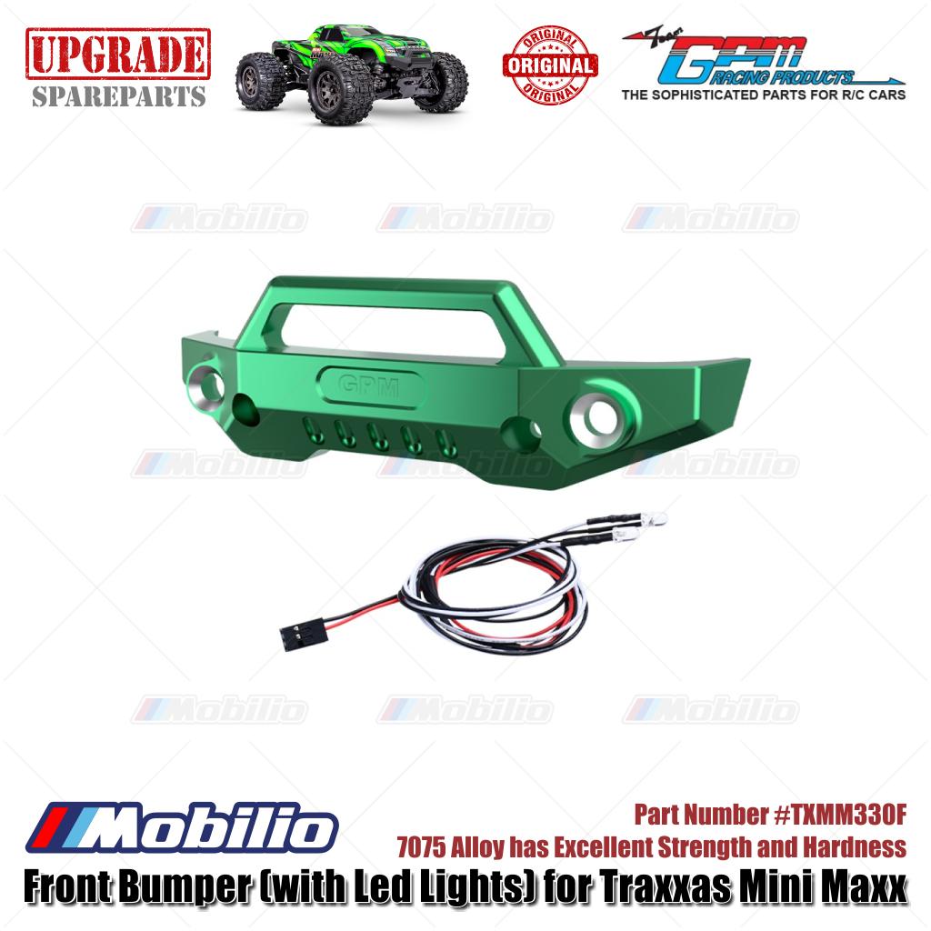 GPM Part #TXMM330F 7075 Alloy Front Bumper (with Led Lights) for RC Traxxas Mini Maxx