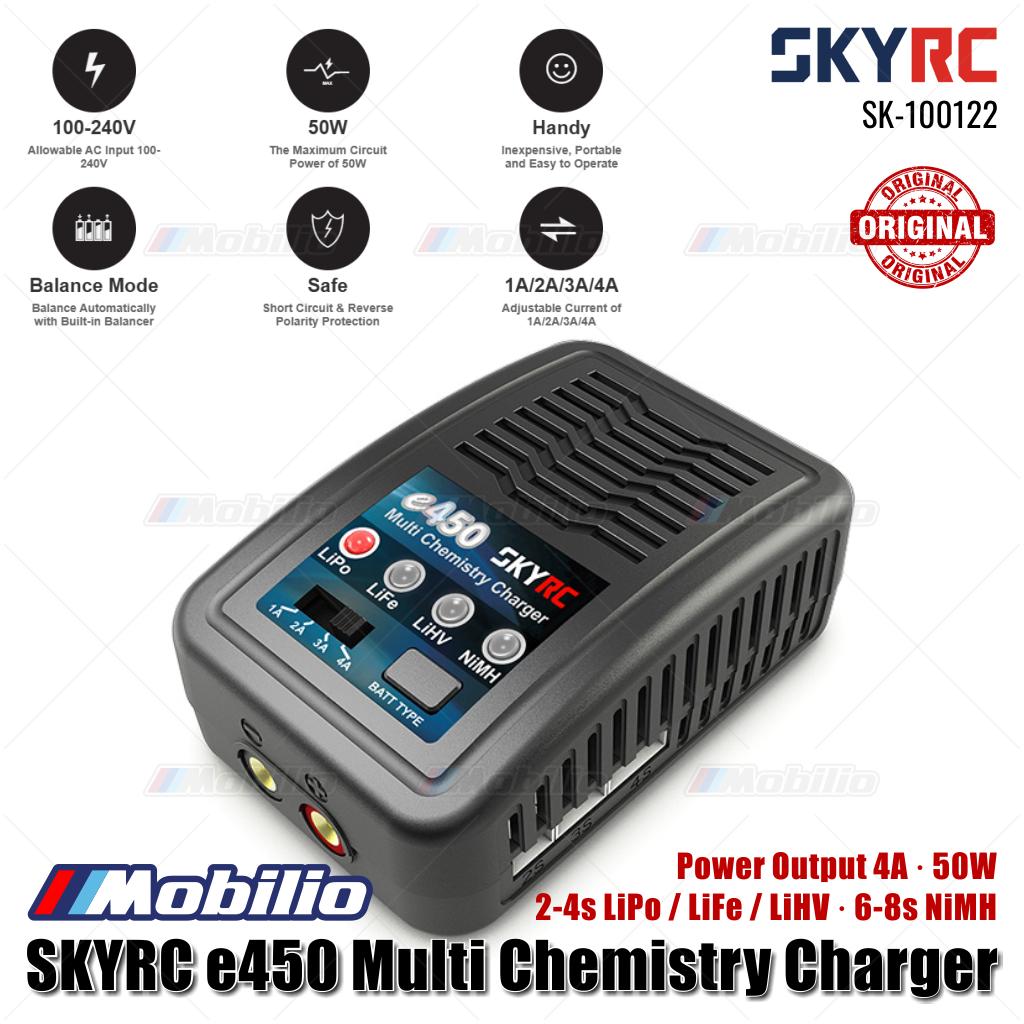 SKYRC #SK-100122 e450 Multi Chemistry Charger 2-4s LiPo / LiFe / LiHV · 6-8s NiMH