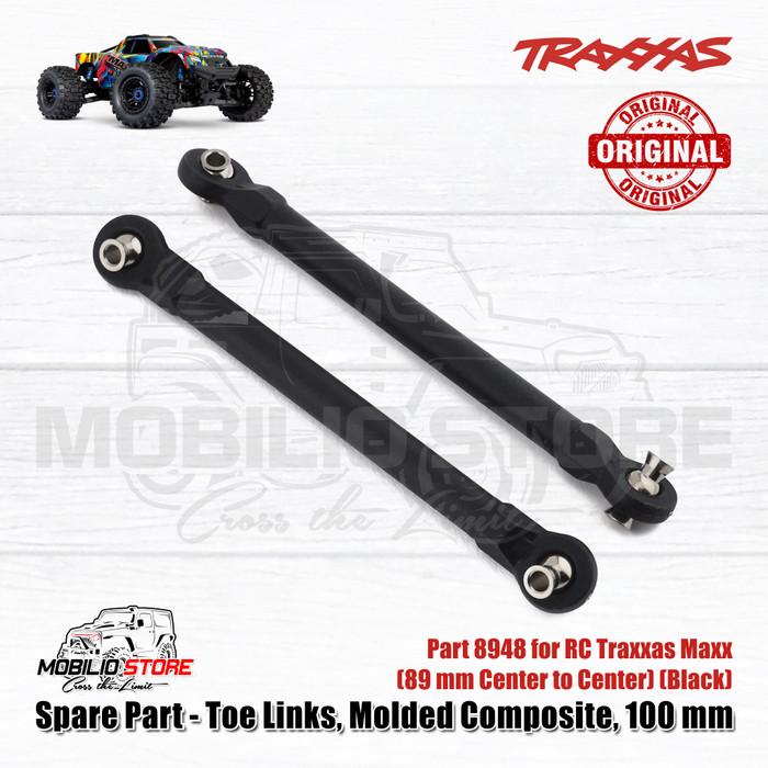 Traxxas Part #8948 Pair of 100 mm (89 mm center to center) black molded composite toe links for Maxx, Maxx Slash, Maxx Ultimate
