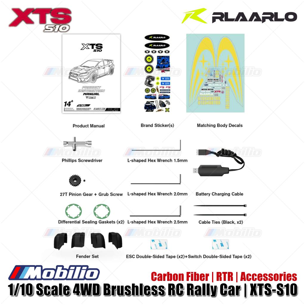 Rlaarlo XTS-S10 Mobil Reli RC Skala 1/10 4WD Sensored Brushless ESC yang Dapat Diprogram dengan Tampilan Realistis (RTR)