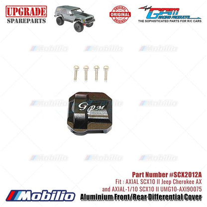 GPM Part #SCX2012A Aluminium Front Rear Differential Cover RC Upgrade Axial SCX10 II Crawler Adventure