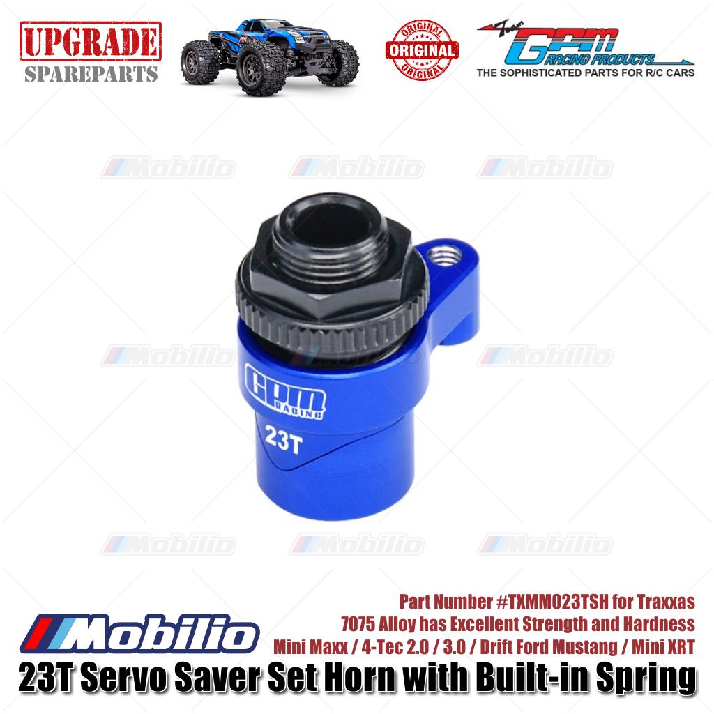 GPM Part #TXMM023TSH 7075 Alloy 23t Servo Saver Set Horn with Built-in Spring for Traxxas Mini Maxx / 4-tec 2.0 / 3.0 / Drift Ford Mustang / Mini XRT